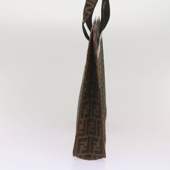 FENDI Zucca Canvas Tote Bag Black Brown Auth yk11261 - Picture 3 of 16